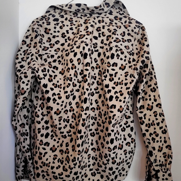 J.CREW leopard print button up classic shirt - Picture 3 of 4